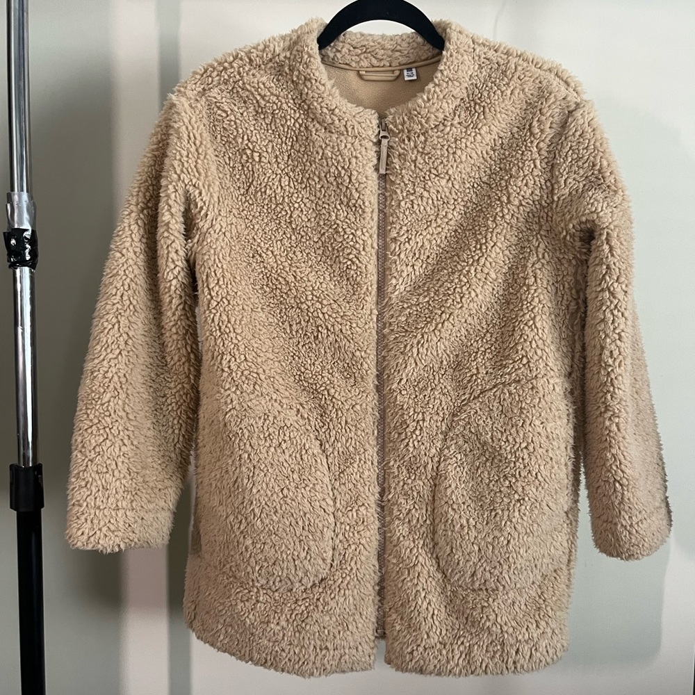 Fuzzy Tan Uniqlo Jacket